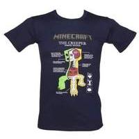 minecraft creeper anatomy medium t shirt navy ge1148m