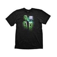 Minecraft Three Creeper Moon Large T-shirt Black (ge1143l)