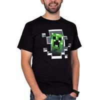 Minecraft Creeper Inside Medium T-shirt Black (ge1145m)