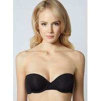 Microfibre moulded strapless bra