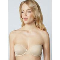 microfibre moulded strapless bra