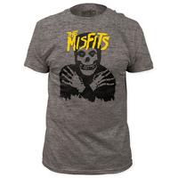 misfits classic skull yellow logo slim fit