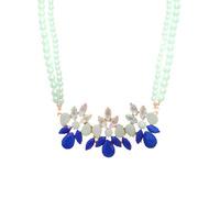 Mint And Blue Pearl Statement Necklace