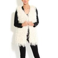 Millie Mackintosh Cream Fur Gillet