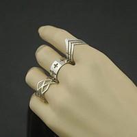 Midi Rings Alloy Cross Number Simple Style Fashion Silver Jewelry Party Daily Casual