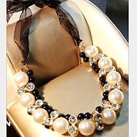 MISSING U Party / Casual Alloy / Cubic Zirconia / Imitation Pearl Statement Necklace