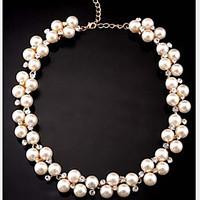 MISSING U Cute / Party Alloy / Rhinestone / Imitation Pearl Statement Necklace
