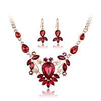 MISSING U Crystal / Alloy / Rhinestone / Rose Gold Plated Jewelry Set Necklace/Earrings Wedding / Party / Daily