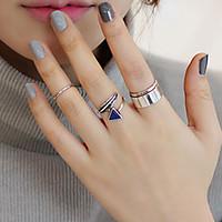 Midi Rings Alloy Leaf Silver Golden Jewelry Party Daily Casual 1set