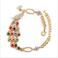 missing u crystal alloy rhinestone bracelet chain link bracelets daily ...