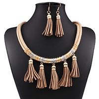 MISSING U Women Vintage / Party Gold Plated / Alloy Necklace / Earrings Jewelry Sets
