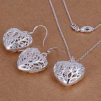 MISSING U Women Cute / Party Silver Plated / Brass / Cubic Zirconia Necklace / Earrings Jewelry Sets