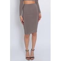 Mink Slinky Co Ord Midi Skirt