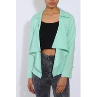 Mint Waterfall Biker Jacket