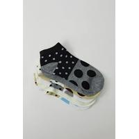 Mixed Polka Dot 6 Pairs Invisible Socks