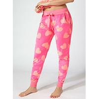 Minky heart fleece pants