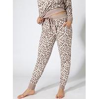 Minky leopard fleece pants