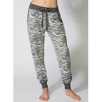 Minky zebra fleece pants