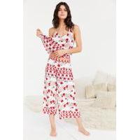 MinkPink Bed Of Roses Floral Culotte Lounge Pants, RED