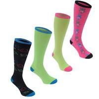 miss fiori 4 pack ladies knee high socks