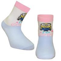 Minions Girls Socks 1 Pack Junior 12.5-3.5 SK