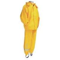 Mikk-Line Girl\'s Hooded Long - Regular Raincoat - Yellow - 2 years