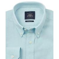 Mint Linen Blend Casual Fit Shirt XXXL Standard - Savile Row