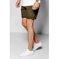 Mid Length Chino Shorts - khaki