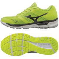 mizuno synchro mx mens running shoes yellowblacksilver 75 uk