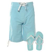 Miramar mesh lined swim shorts in pool blue - Tokyo Laundry