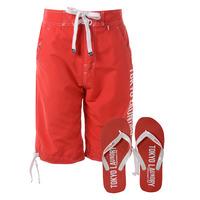 Miramar mesh lined swim shorts in red - Tokyo Laundry