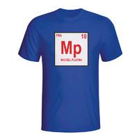 michel platini france periodic table t shirt blue