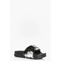 Mix Fur Wedge Slider - multi