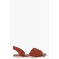 Mia 2 Part Peeptoe Suede Sandal - orange