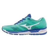 Mizuno Synchro MX Running Shoes - Womens - Electric Green/White/Dazzling Blue