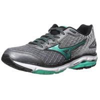 mizuno wave rider 19 ladies running shoes greyblue 45 uk