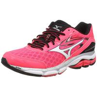 Mizuno Wave Inspire 12 Ladies Running Shoes - White/Black/Pink, 7.5 UK