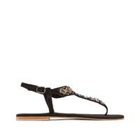 Miami Flat Suede Toe Post Sandals