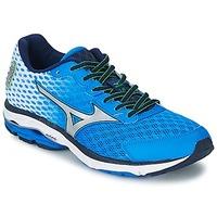 mizuno wave rider 18 mens running trainers in blue