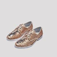 mid season sale ss17 adelaide bronze sequin brogues