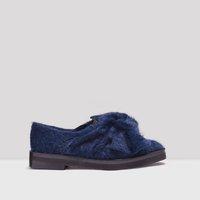 Miista Priyanka Navy Mohair Brogues