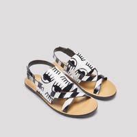 Mid-Season Sale SS17 Salome Cream Black Sandals E8 Sandals