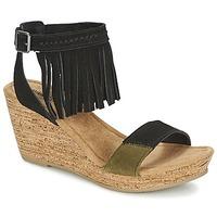 minnetonka poppy womens sandals in black