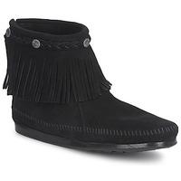 minnetonka hi top back zip boot womens mid boots in black