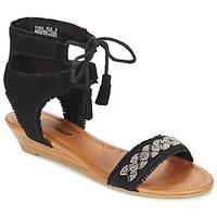 minnetonka portofino womens sandals in black