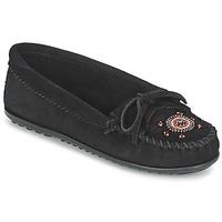 minnetonka me to we moc womens loafers casual shoes in black