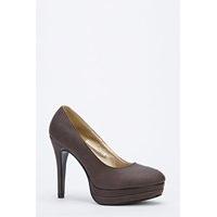 Mid Faux Leather Court Shoes