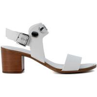 MICHAEL Michael Kors Michael Kors Reggie white leather heeled sandal women\'s Sandals in white