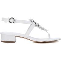 MICHAEL Michael Kors Michael Kors Darien white leather thong women\'s Sandals in white