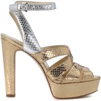 MICHAEL Michael Kors Michael Kors Winona heeled sandal in golden and silver leather women\'s Court Shoes in gold